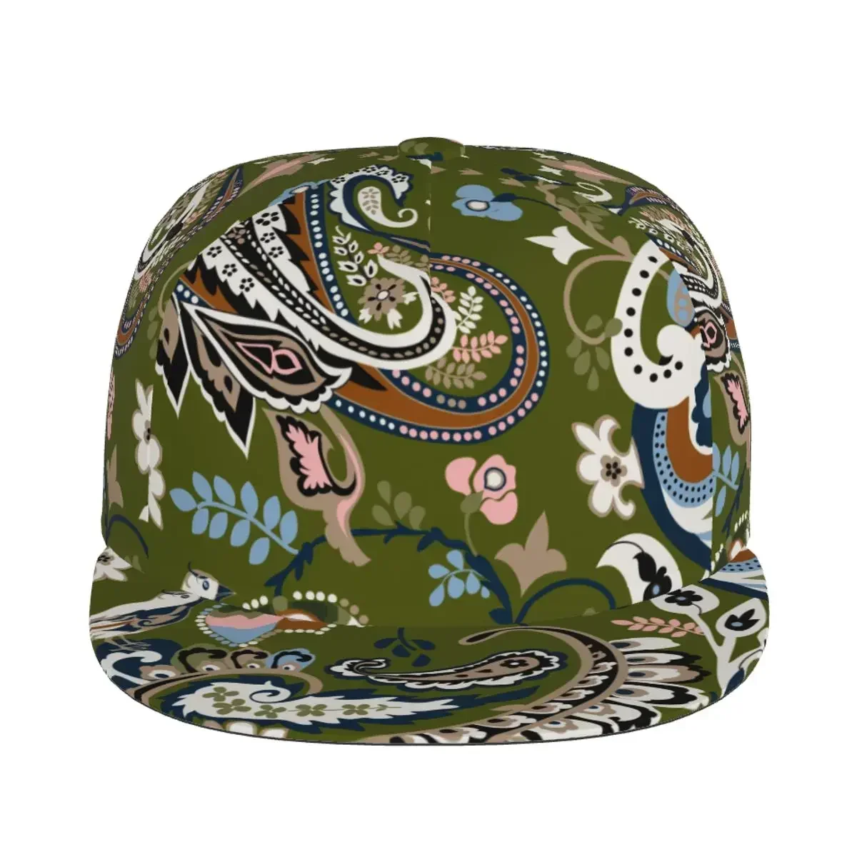 Paisley Green pattern 3D Print Baseball Cap Casual Sun Hat Elegant Ethnic Style Fashion Stage Hip Hop Women Men