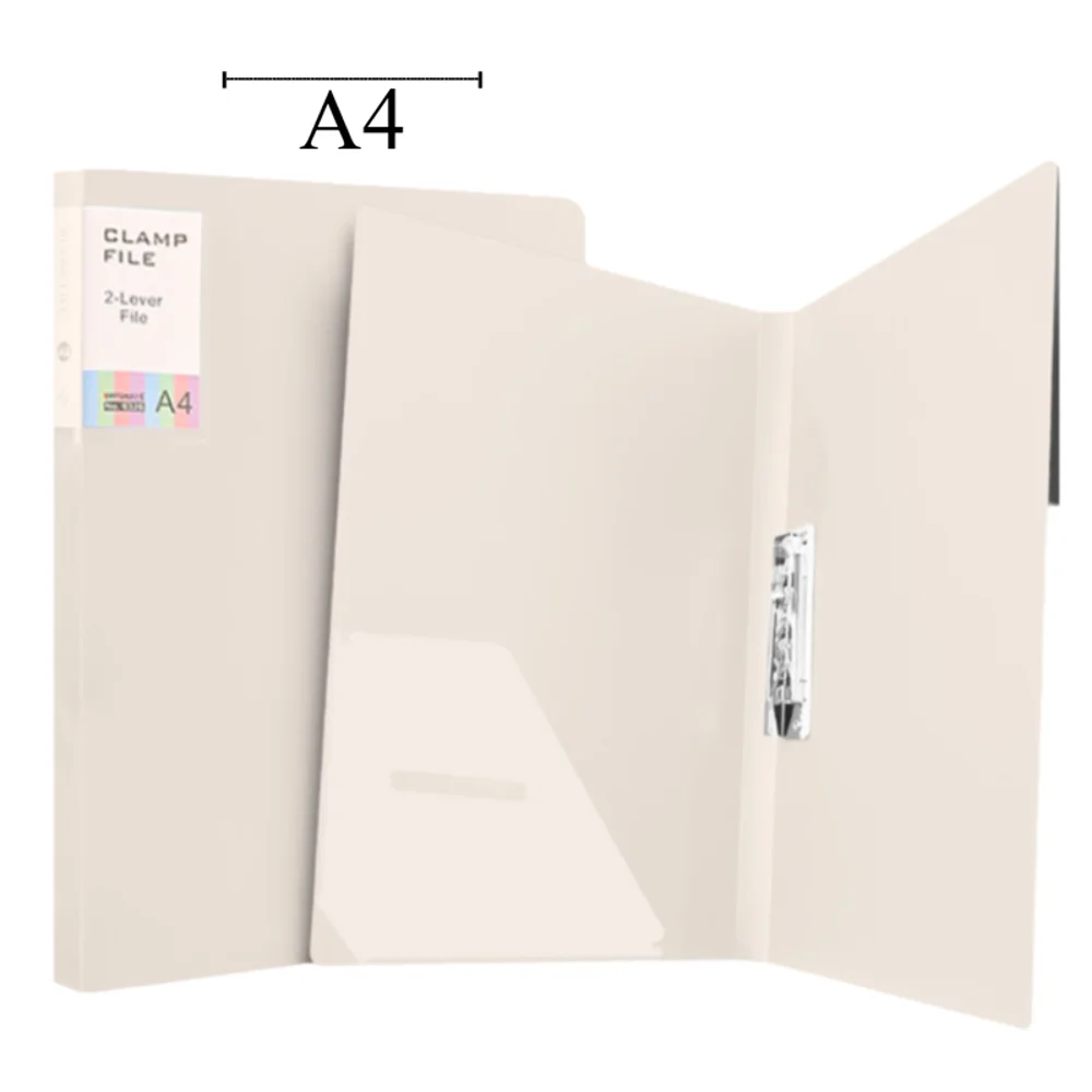 Transparent File Folders Double Clip Thickened Document Organizer Electroplated Single Clip A4 Folder Exam Paper Storage