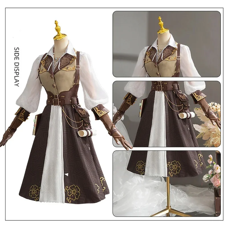 CyIdentity V Entomologist Melly Plinius Vestido de cosplay gótico para mujer, lindo conjunto de disfraz de uniforme de fiesta de Halloween, Loli hecho a medida