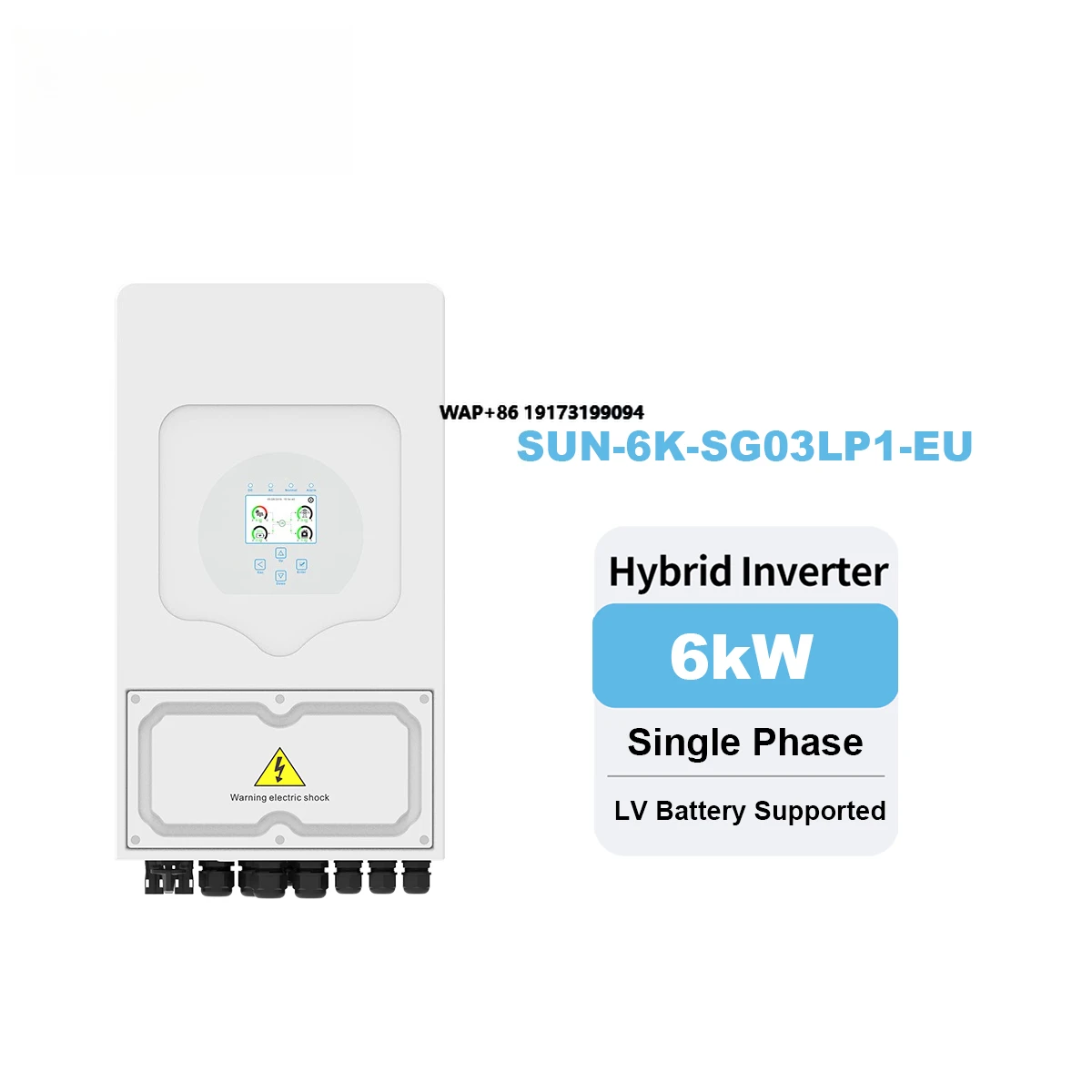 

Hot Sale Hybrid Solar Inverter 6KW Home SUN-6K-SG03LP1-EU Solar Inverter