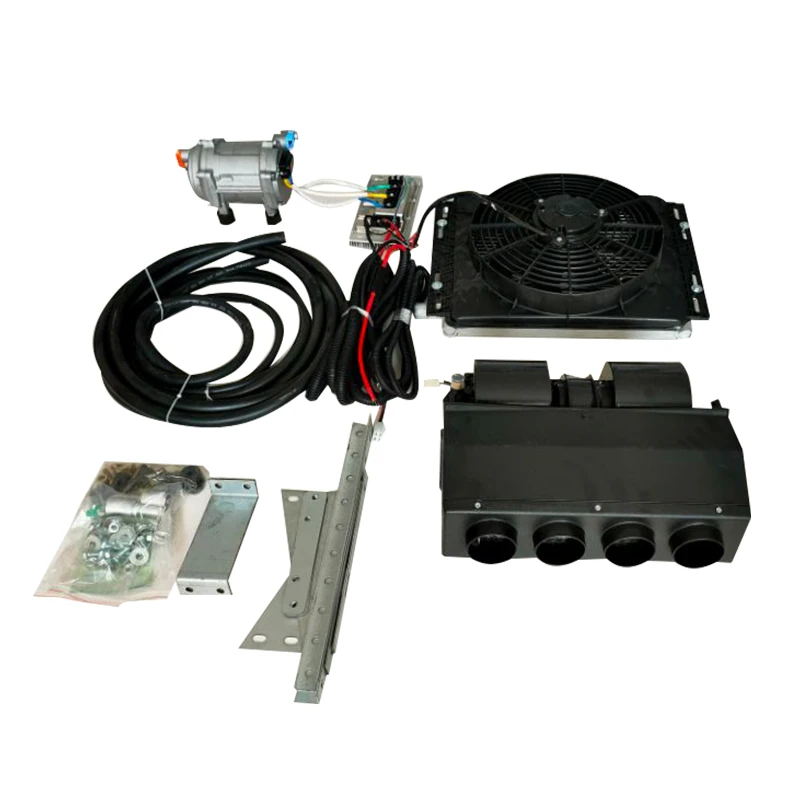 

Universal 12V A/C electric air conditioner compressor under dash ac evaporator car air conditioning kit for old car