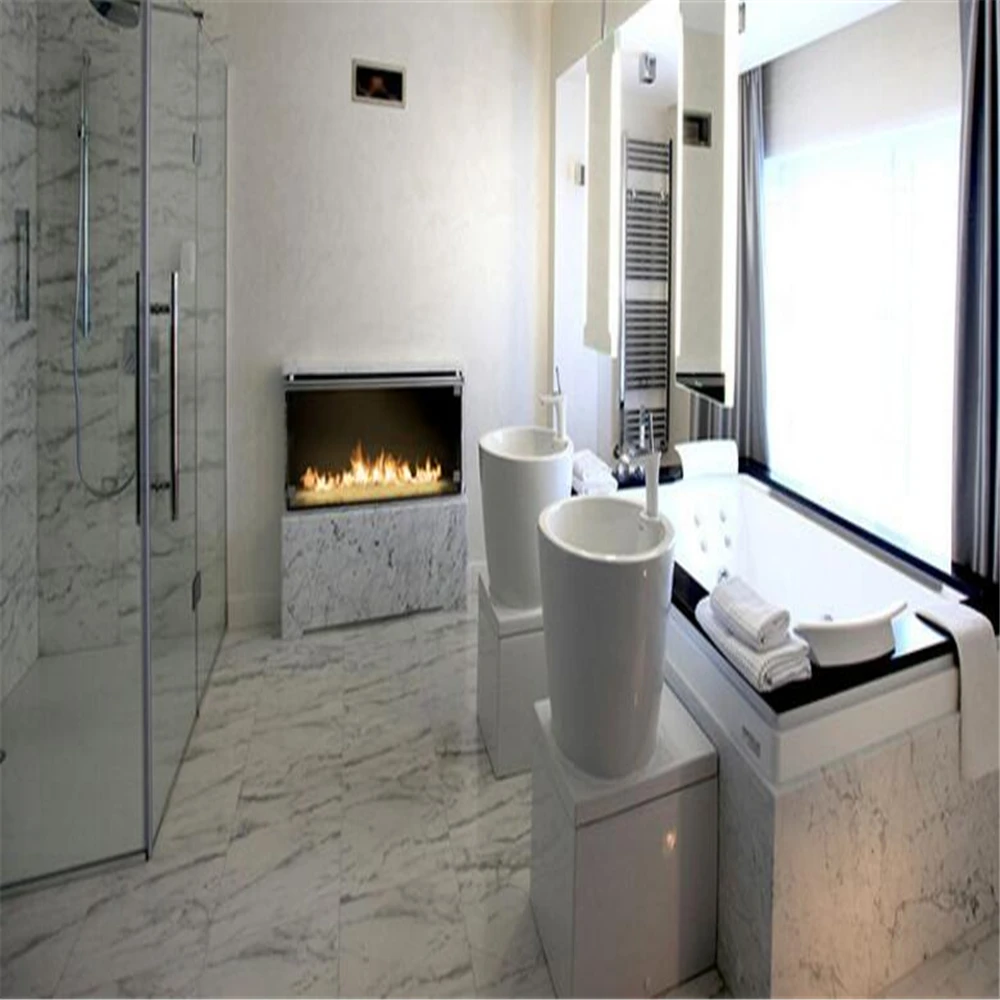 tuya wifi bio kamin  electric rectangular bio ethanol burner automatic bioethanol fireplace 50 cm