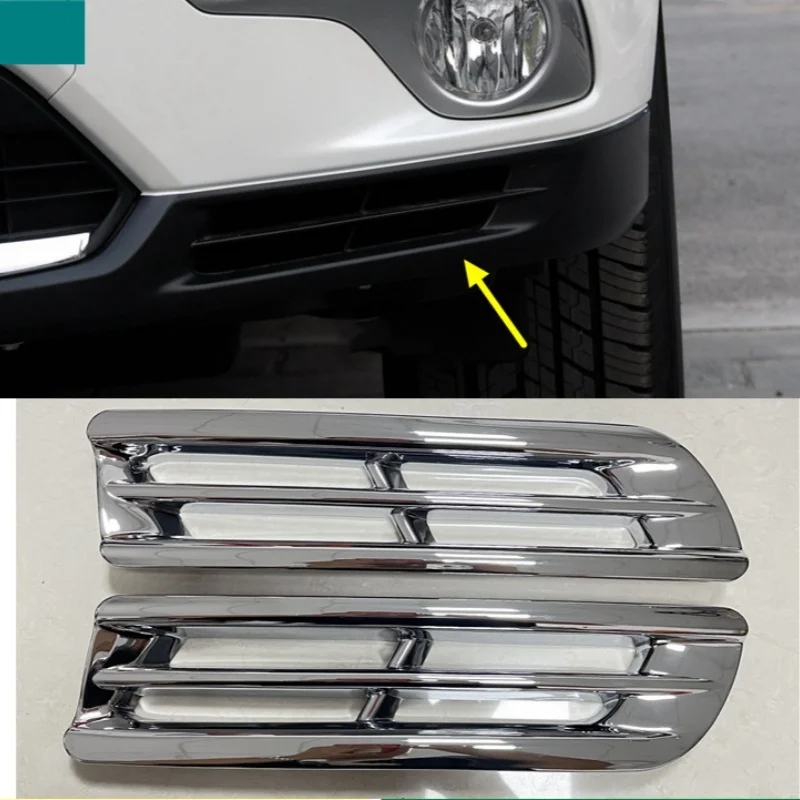 

ABS Car Front Foglight Frame Cover Trim Sticker Fit For Toyota Highlander 2012-2014