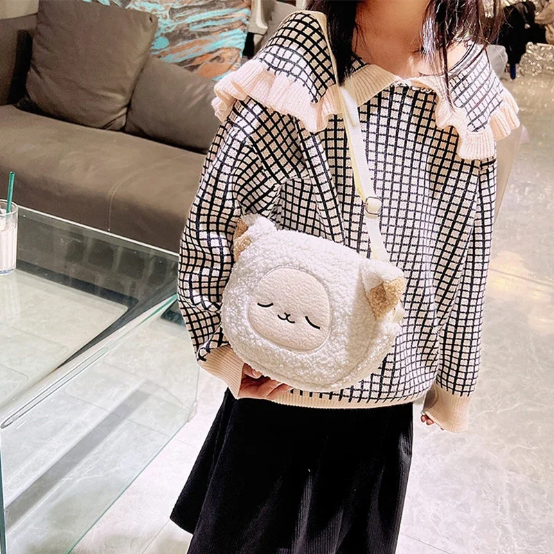 Japanese Style Kawaii Crossbody Bag Women Cartoon Plush Shoulder Bag For Women Daily Small Phone & Purse Bag Bolsa Feminina