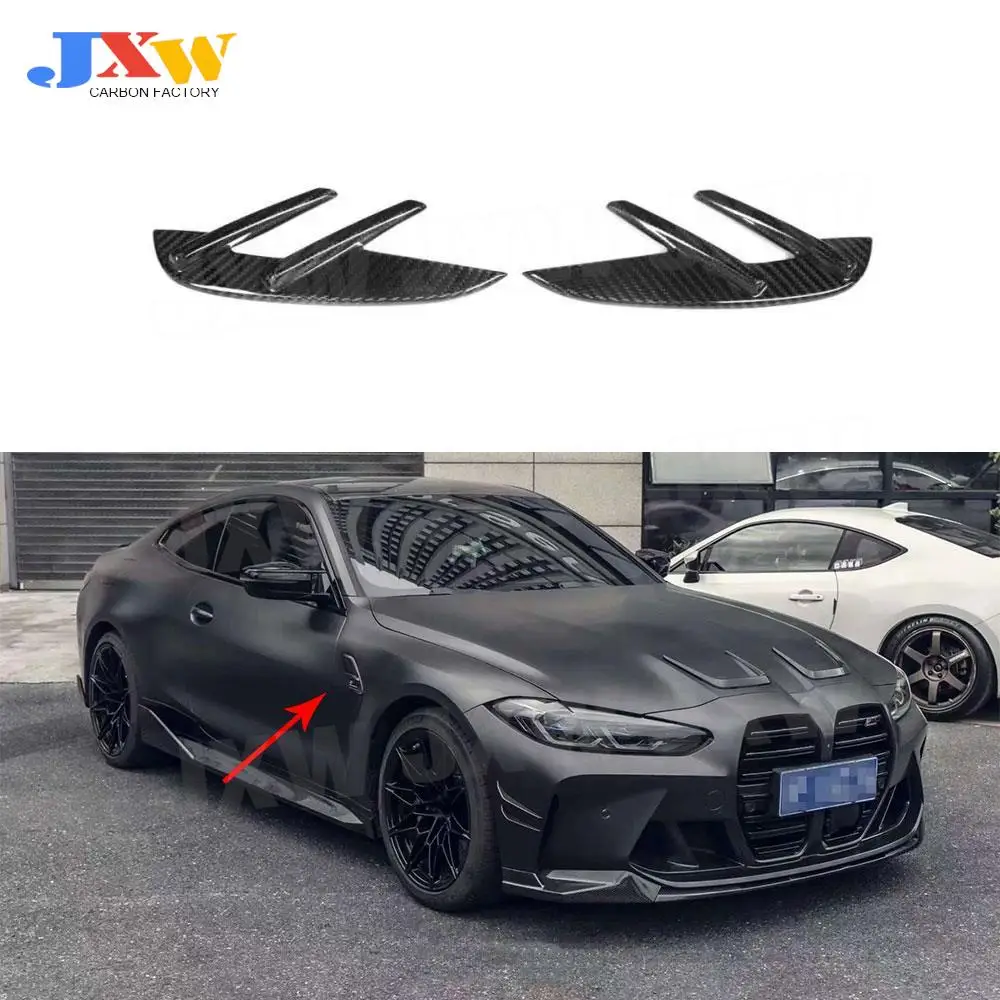 

Dry Carbon Fiber Car Decoration Side Fender Fin Splitters Accessorise For BMW 3 4 Series G80 M3 G82 G83 M4 2021 Up