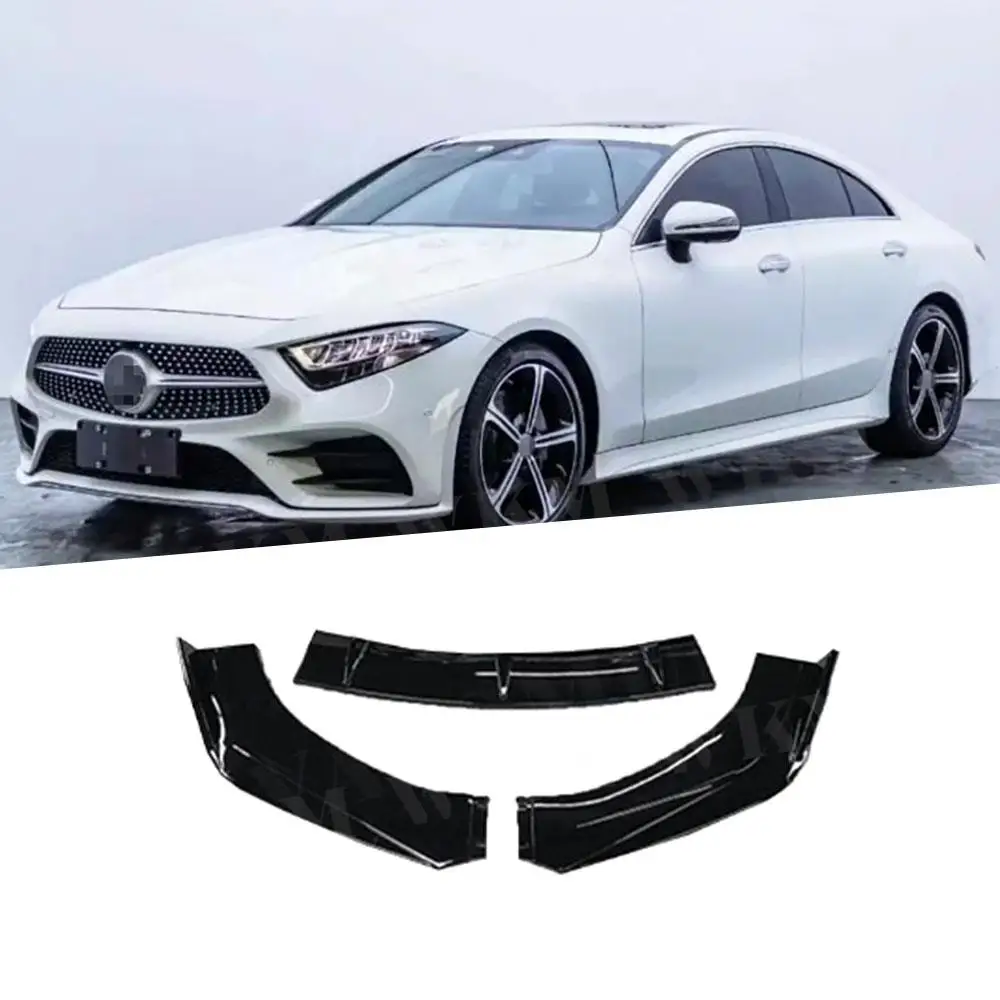 

3PCS/set ABS Material Front Bumper Lip Spoiler for Benz for BMW for VW Universal Hatchback Cars Auto Styling