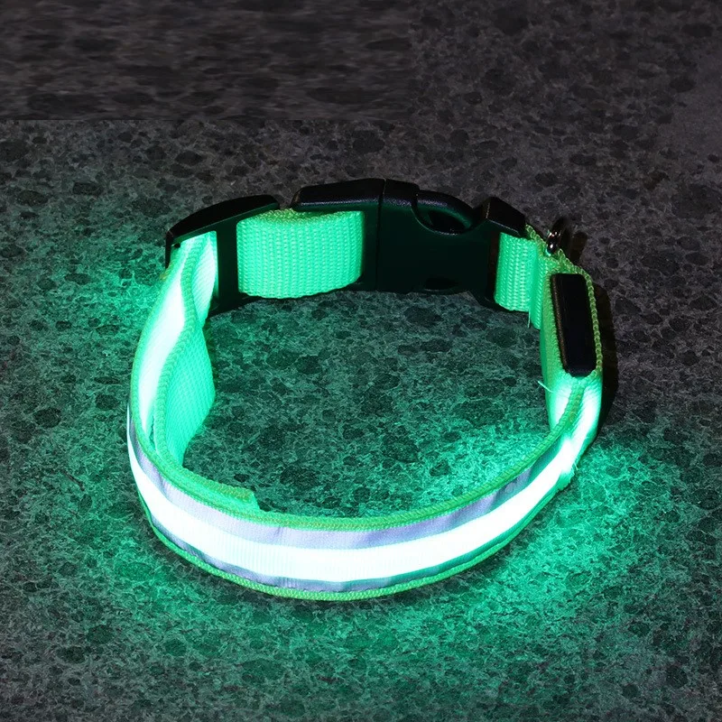 Wholesale LED led collar dog rechargeable outdoor glow in the dark dog collars