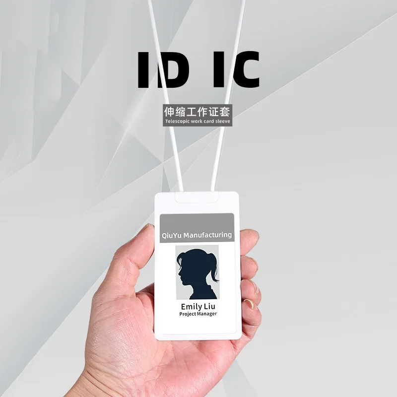 

Nurse Employee ID Badge Holder - Retractable Reel Silicone Lanyard Luxury Name Tag Case