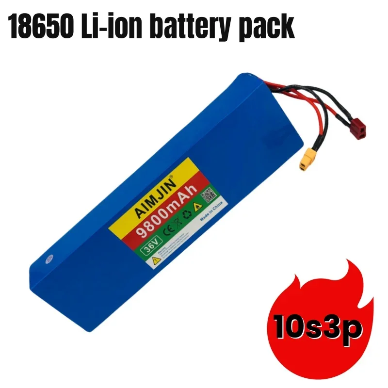 10S3P 36V 9.8Ah 18650 بطارية ليثيوم قابلة للشحن مع BMS KugooS1، S2، S3/S3 Pro