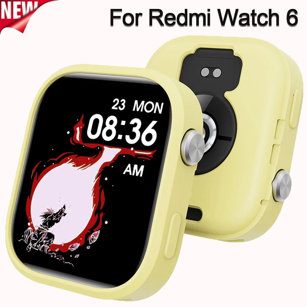 Für Xiaomi Redmi Watch 6 Silikonhülle Stoßfänger Smartwatch-Zubehör Schutzhülle für Xiaomi Redmi Watch 6 Schutzrahmen