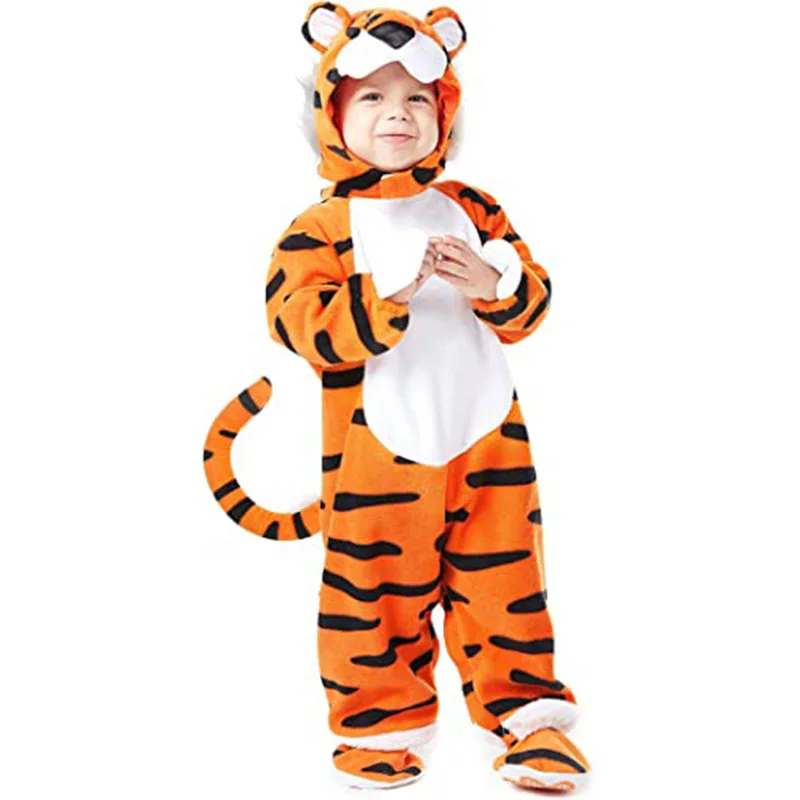 

Unisex Forest Fancy King Dress Infant Tiger Animal Onesie Cute Tigers Kings Enfant Costume For Halloween Purim New Arrivals 2026