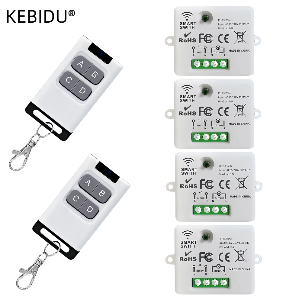 433Mhz Wireless Remote Control AC 110V 220V Rf Relay Receiver On off Transmitter Light Switch Module For Light Lamp Controller