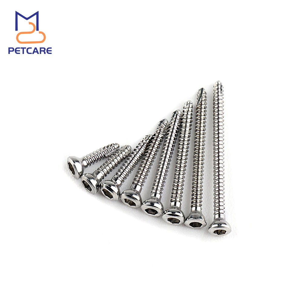 Stainless Steel Hexagon Head Cortical Screws, Pet Veterinary, Veterinary, Orthopedics, Surgical Implants, Dog Accessories, 3.5mm