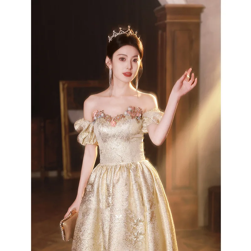 Vestido de noite com tubo superior e clipe de ombro moda sexy a linha vestido formal feminino elegante vestidos de noite dobra pendulosa