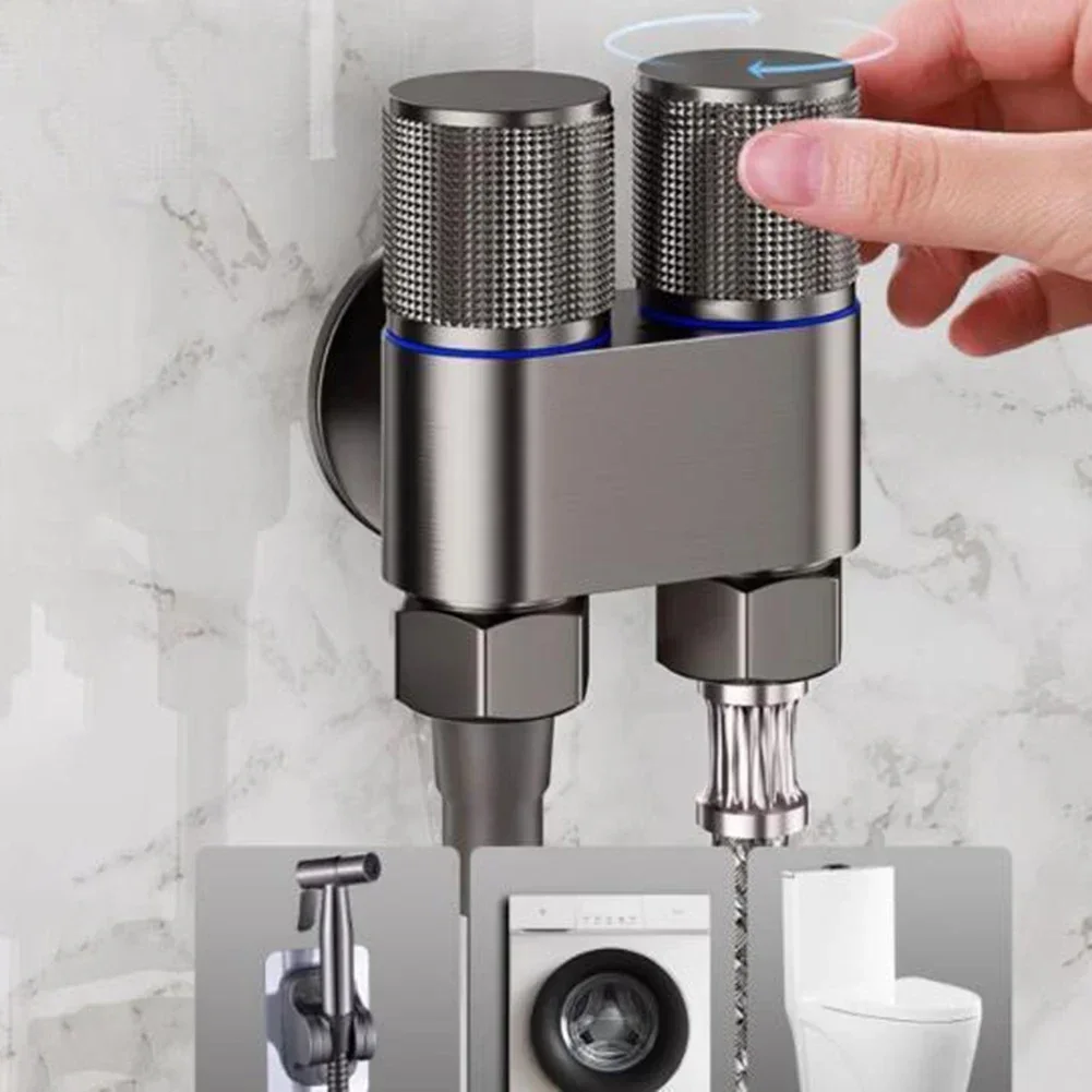 

1pc Adjustable Water Pressure Sprayer Brass Adjustable Sprayer Dark Grey Bathroom Sprayer G1 2 Interface Hose Length 2M