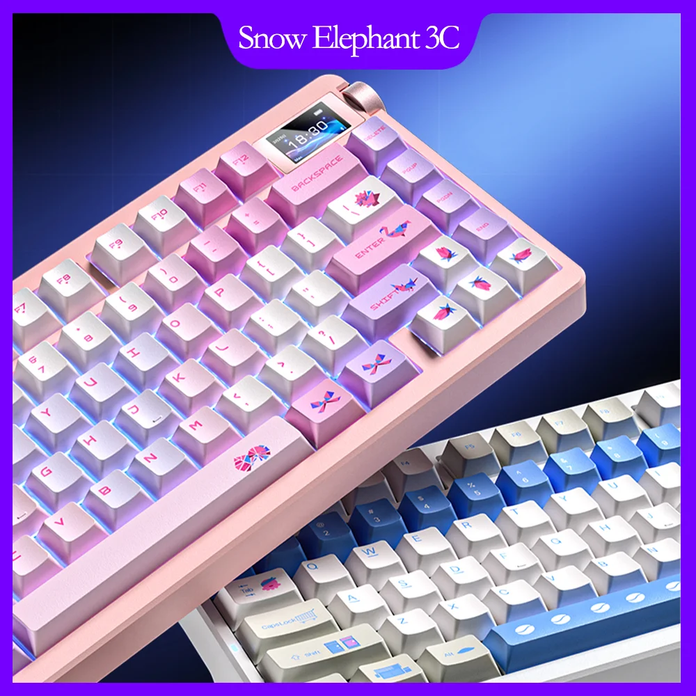 

AULA Nova75 Mechanical Keyboard Tri-mode Customizable Wireless Bluetooth Gaming Office 1.14-inch Screen Customizable Animations