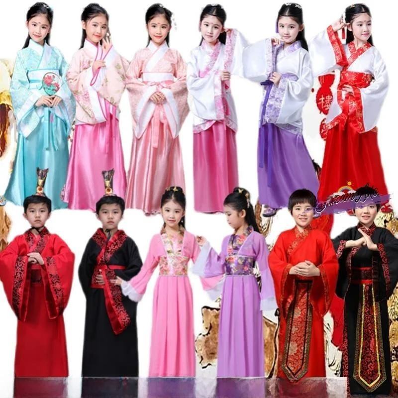 

Children's Ancient Costume Drama Performance Clothes Hanfu Traditional Outfits for Girls Ideal for Stage Performances