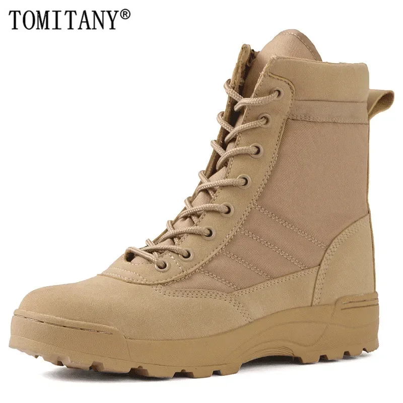Botas tácticas de cuero para hombre – Combate, desierto y caza - imagen 5