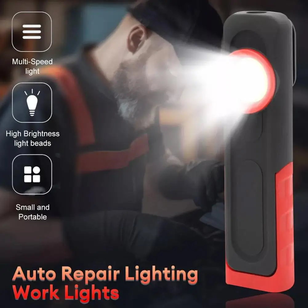 Luz COB para reparación de automóviles, linterna USB, herramienta magnética fuerte, adsorción, belleza multifuncional, emergencia, B3C0