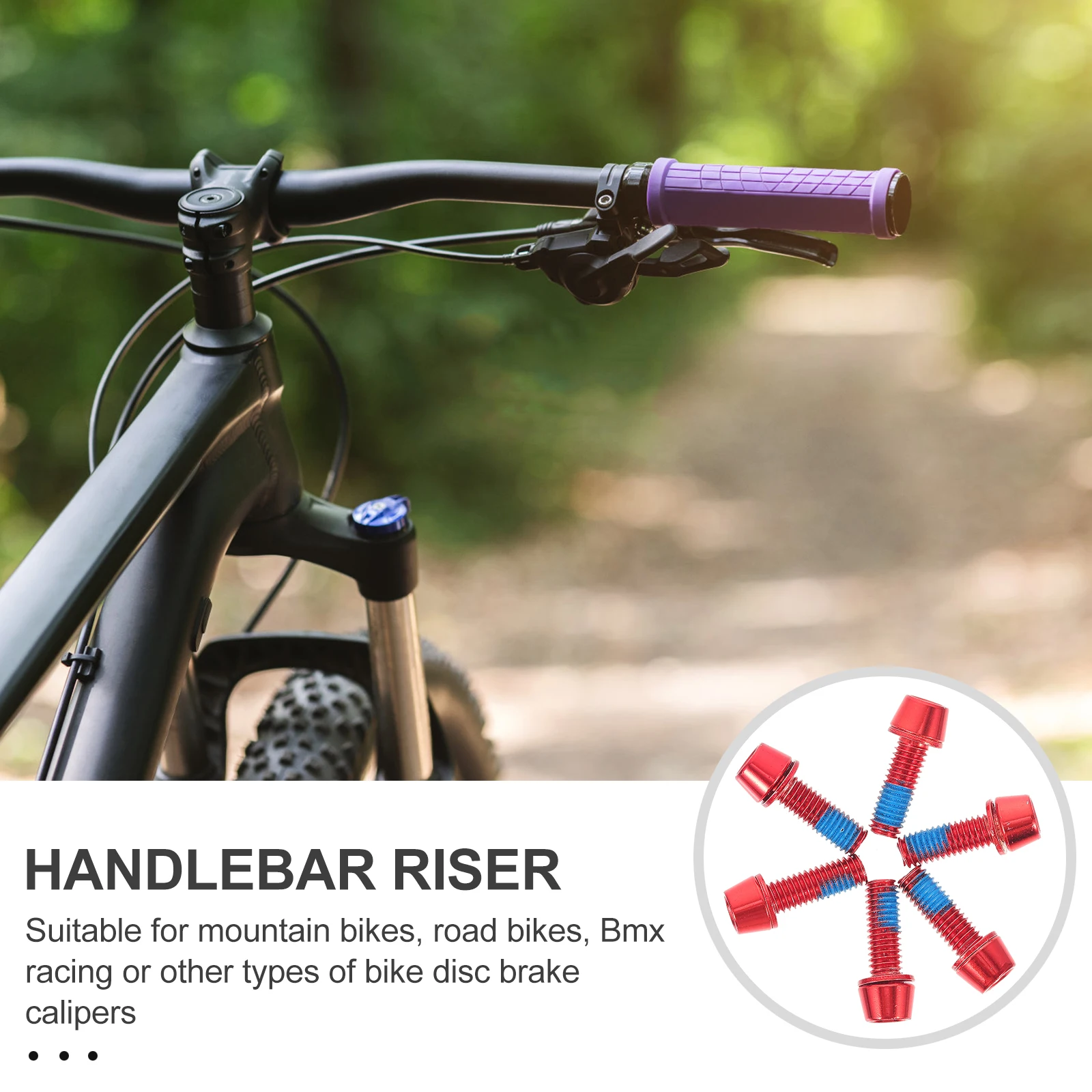 

6pcs Titanium Alloy Screws Durable Long Life Simple Practical Bike Disc Brake Kit Rotor Screws Bolts Cycling Supplies