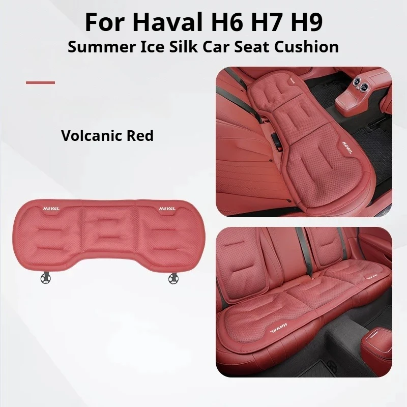 For Haval H5 Dargo H6 Raptor H9 M6 Ice‑Silk Summer Cooling Rear Row Car Seat Cushion Breathable Interior Accessories