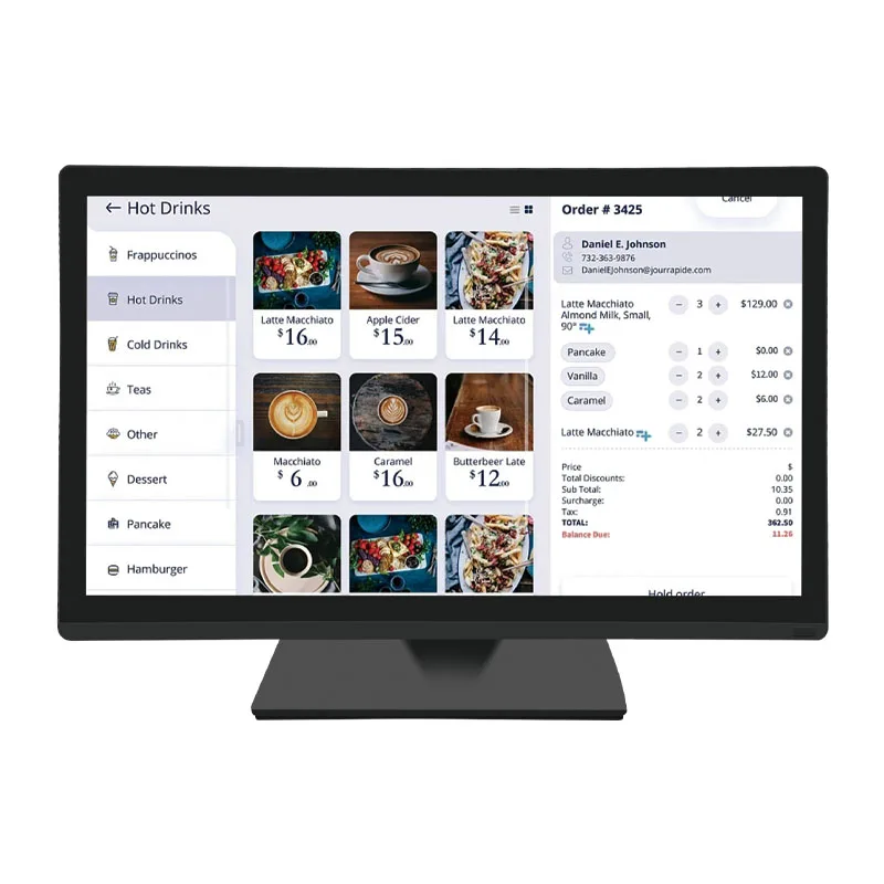 19 Inch Touch Cash Register Display Restaurant Store Retailer Super Self-service Ordering Machine Display