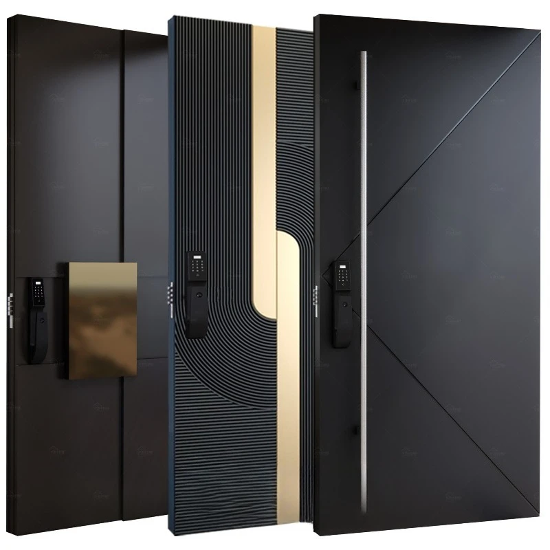 

Villa entrance door Aluminum thermal insulation, sound insulation and thermal insulation entrance door Rotary shaft door