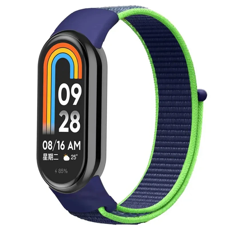 Correa de nailon para Xiaomi mi Band 9 y 8, pulsera suave de repuesto, deportiva, NFC