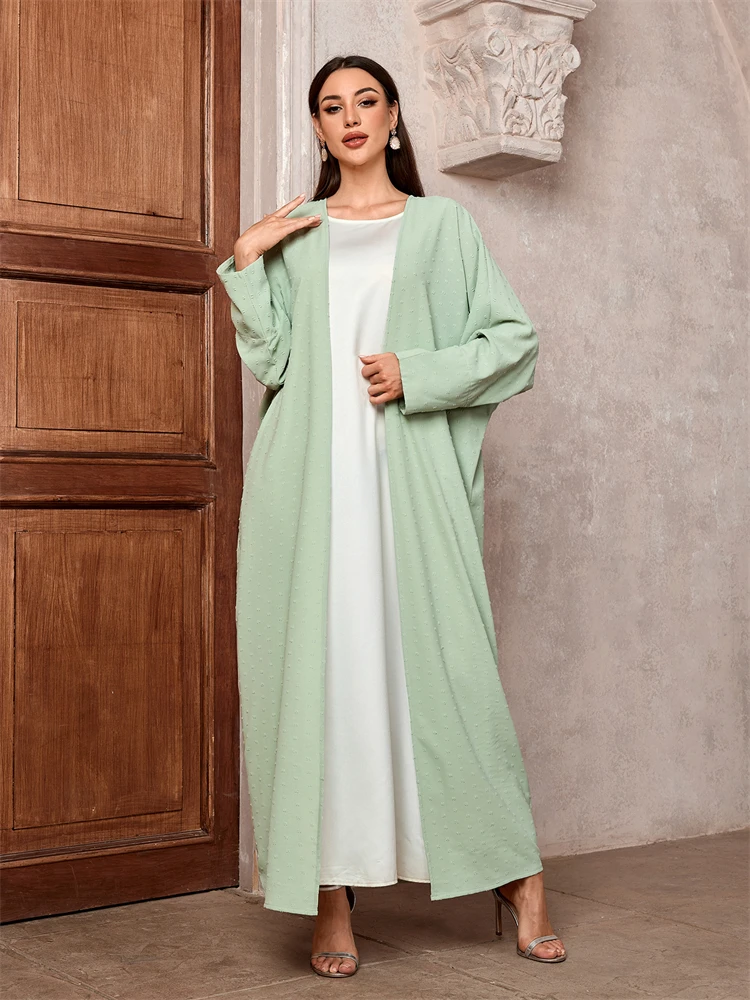 Ramadan Eid Open Kimono Abaya Dubai Muslim Abayas For Women Kaftan Modest Dresses Islam Clothing Robe Femme Musulmane Caftan