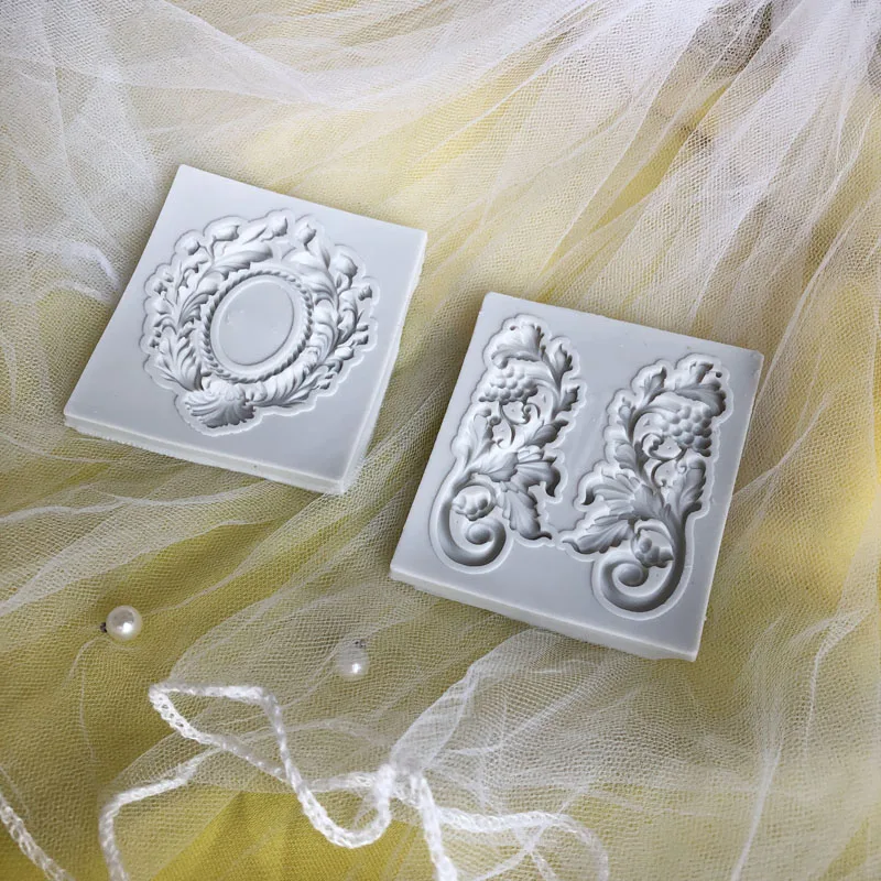 Embossed Mold Fondant Silicone 3D Engraving Decoration Cup Cake Tools Resin Moulds