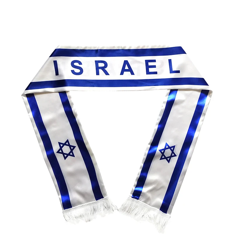 Arincessbo custom banner scarf flag 15x150cm Israeli party sports scarf double-sided pattern