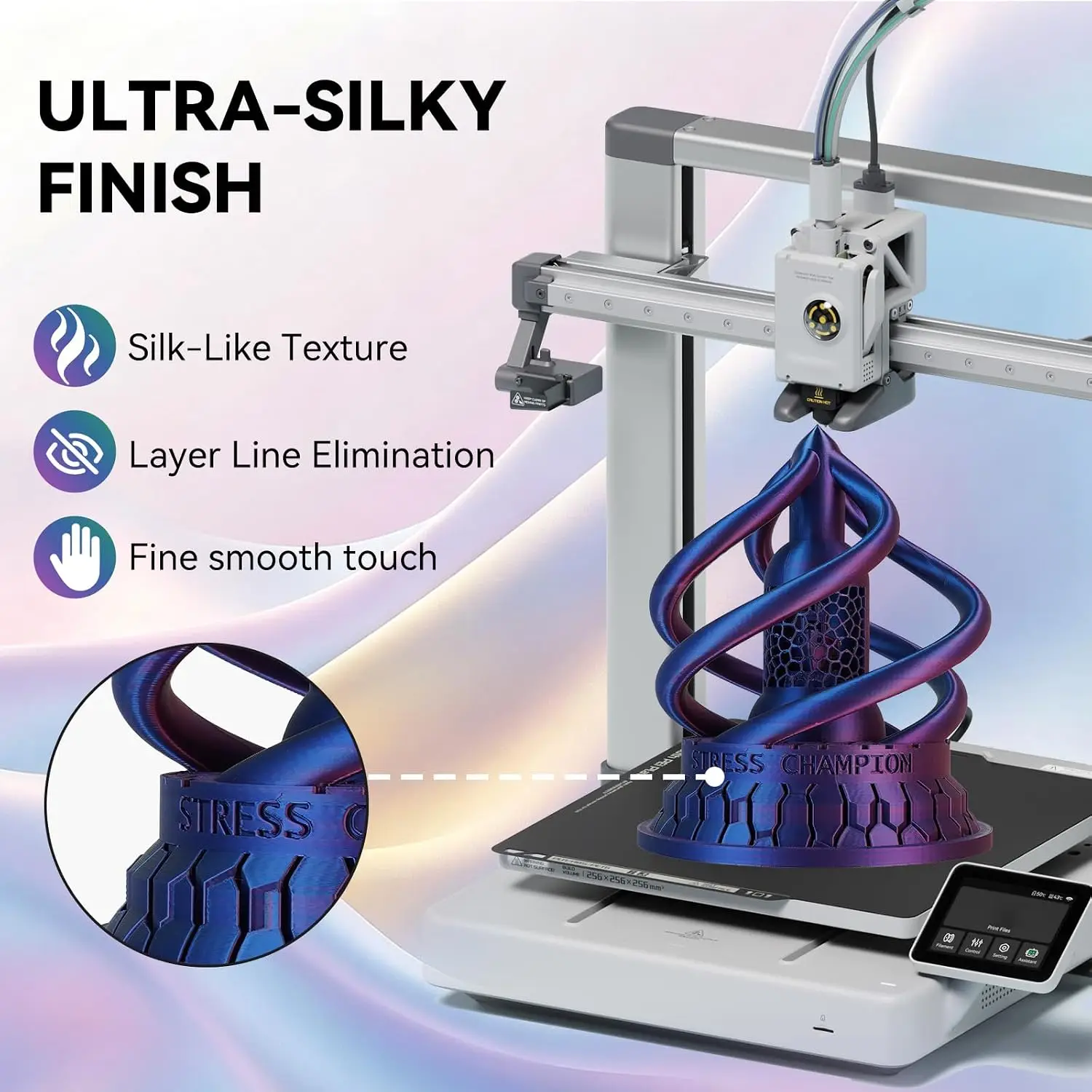 Silk PLA Filament Bundle 16 Spools Dual Tri Color Shiny 3D Printer 1 75mm No Clog High Precision FDM