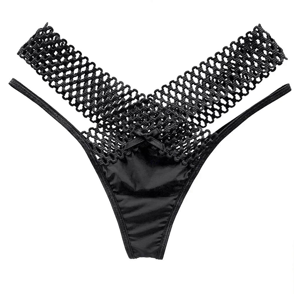 

Ladies Sexy Lace Panties Low Waist Temptation Underwear Ladies Cross Sling Thong Hollow Leopard Print Solid Color Underwear