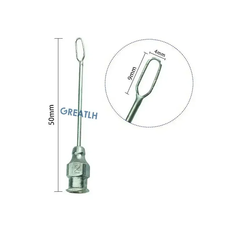 GREATLH Stainless Steel Lens Loop Infusion Cannula Irrigating Vectis Ophthalmic Surgery Instrument