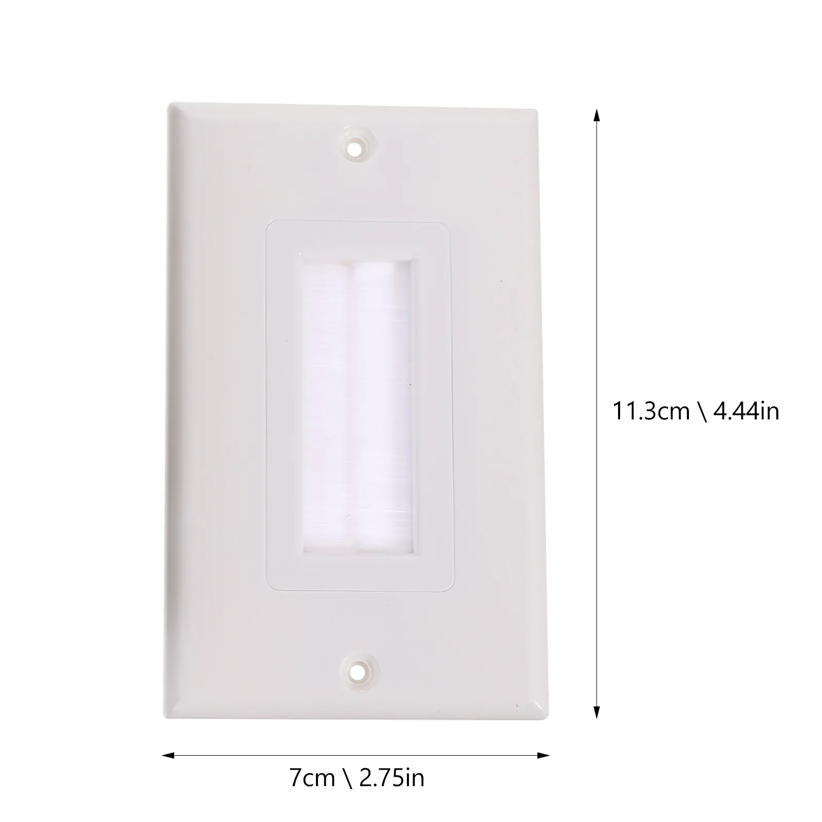 3Pcs Single Brush Wall Plate Cable Pass Through Insert Flush Mount 1 Gang Low Voltage Mounting Bracket Single Brush Wall Plate