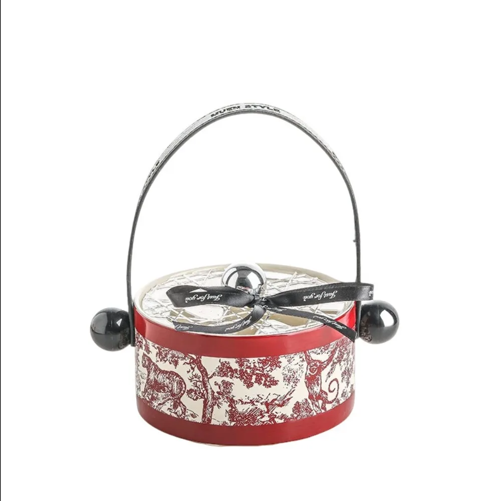 

Household portable fruit basket, snack candy box, high-grade dried fruit storage box, fruit basket with lid