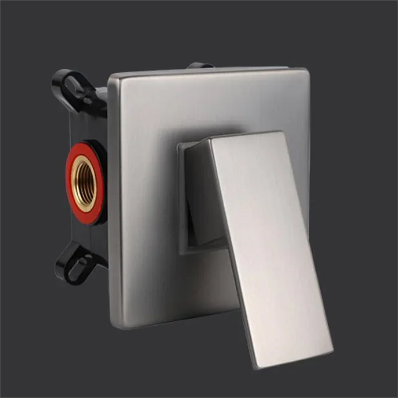 Shower Control Valve Bahtroom Black Chrome One Function Brass In Wall Faucet Mixer Concealed Control Valve For Shower Head