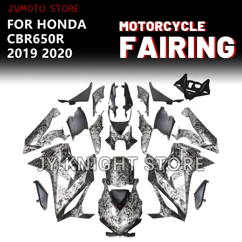 

for Honda CBR650R 2019-2020 ABS Forged Pattern Fairing Gun Grey Fairing Shell Set for CBR650R Motorcycle Fairing