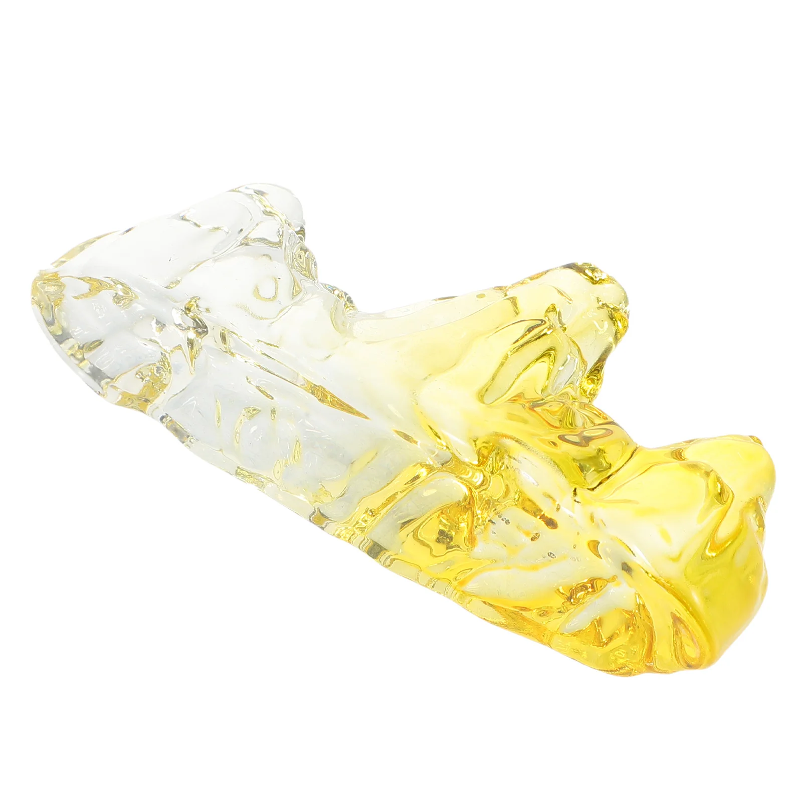 

Glass Calligraphy Brush Holder Mountain Shape Crystal Clear Calligraphy and Painting Paperweight Artistic Desk Accessory