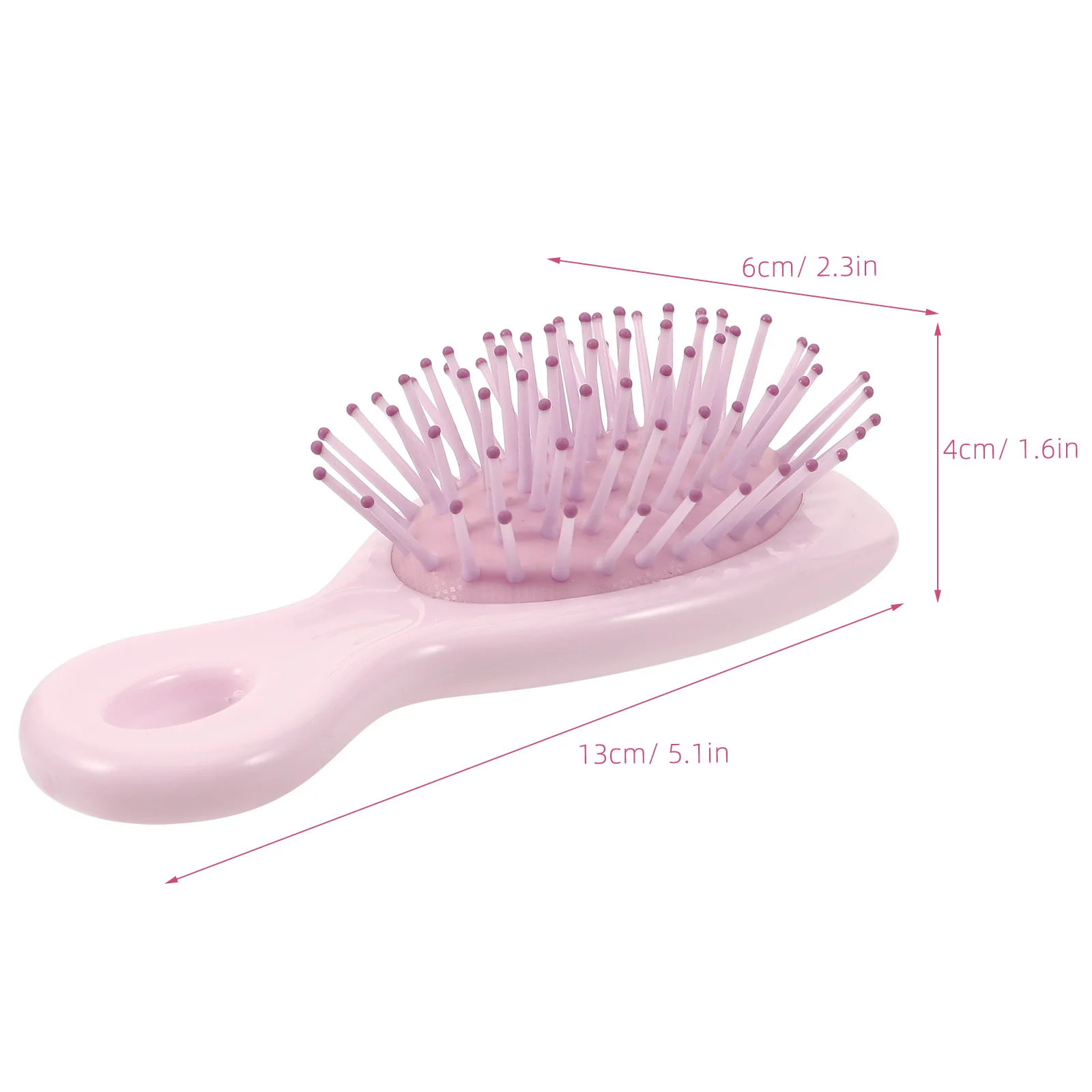 فرشاة شعر صغيرة محمولة، مشط تدليك لطيف لفروة الرأس، فرشاة سفر مدمجة للنساء والأطفال، شعيرات مرنة لطيفة لفك التشابك أثناء السفر #5
