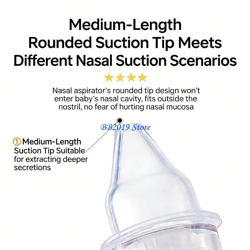 Q0KB Infant Nose Suction Tool Manual Nasal Aspirator with Gentle Tip Convenient Use