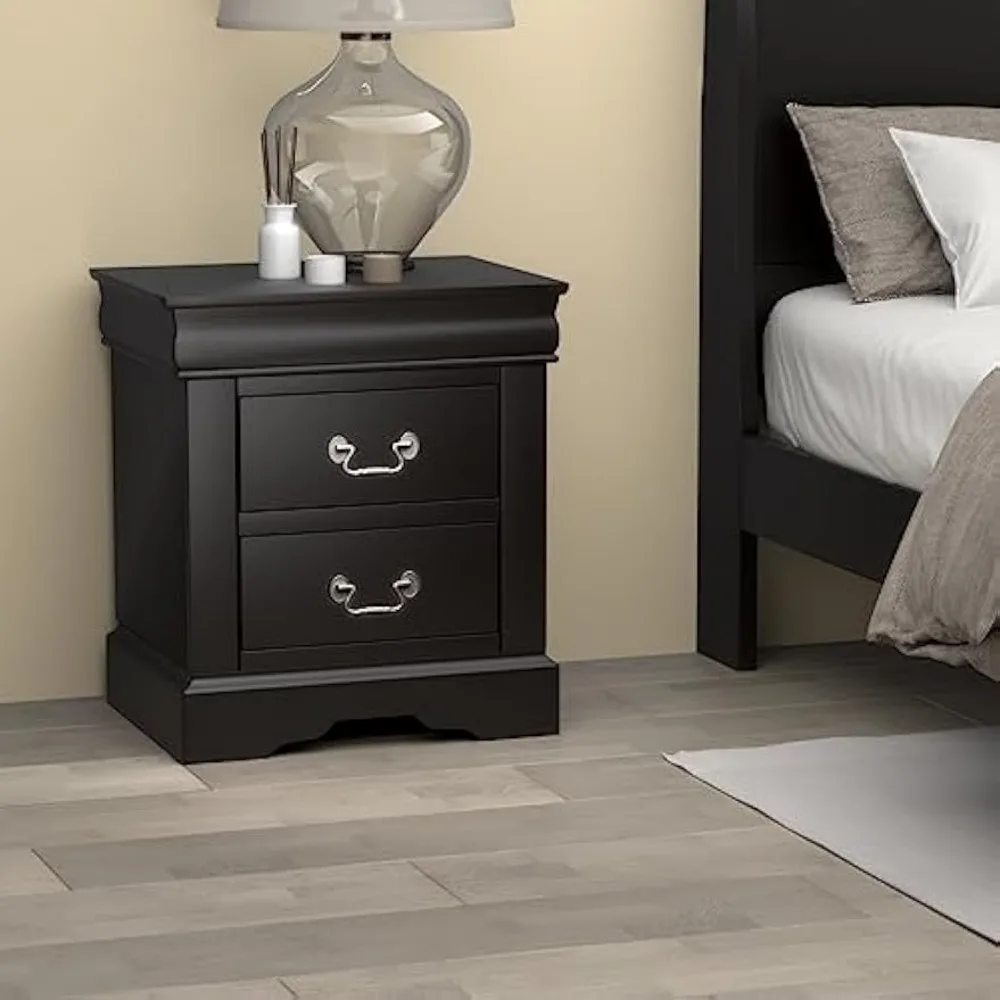 Comodino in stile Louis Philippe III nero