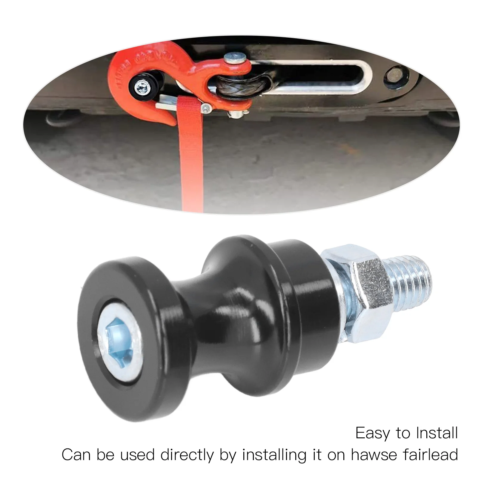 Winch Hook Stand Bolt Mount Steel Rust Proof for 3/8in 1/2in U Shape Clip Semi Linkage Winches