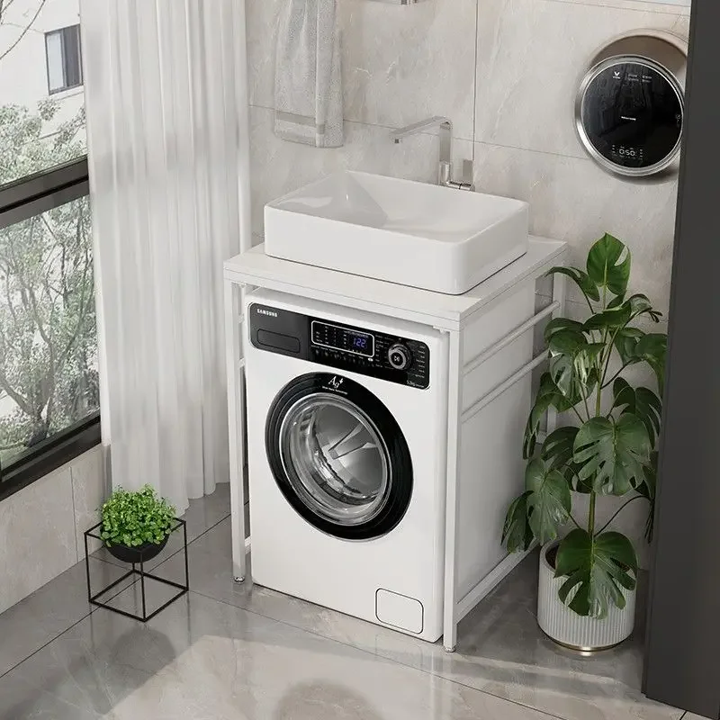New non-punching wall bathroom washing machine rack