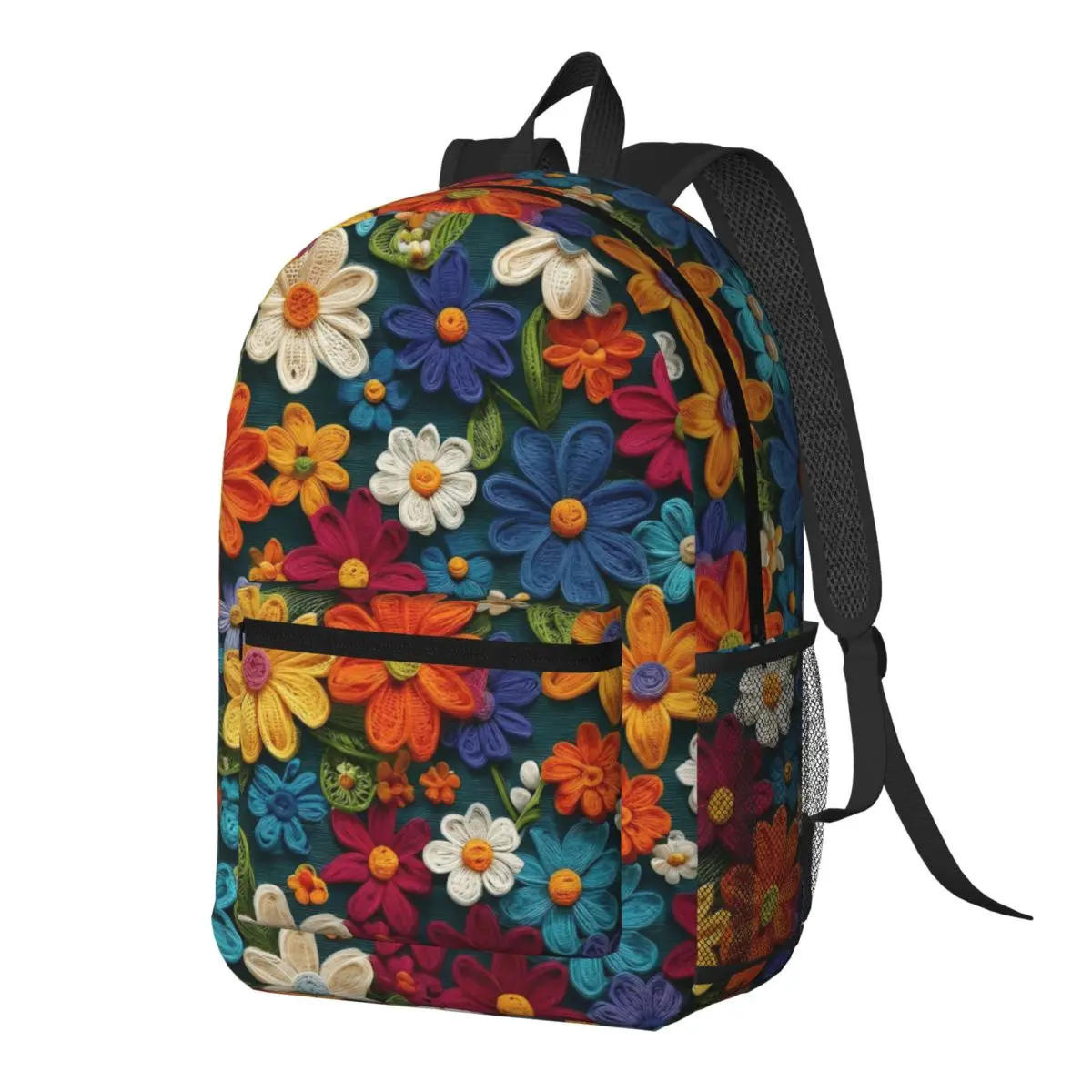 

Mexican Vintage Flroal Rebozos Mexicanos Backpack Daypack Large Capacity Kids BookBag School Bag Shoulder Bags for Men Women