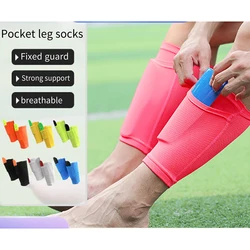 Soft Respirável Nylon Futebol Shin Holder, meias de futebol, caneleiras de futebol, mangas de guarda perna, ternos esportivos, cobrir meias, 1 par