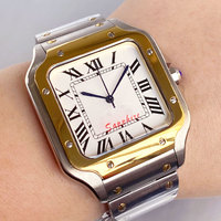 Tandorio New Two Tone Business Luxury 38mm Sapphire Crystal Glass 5ATM Waterproof Japan NH35A Men Automatic Watches For Mens