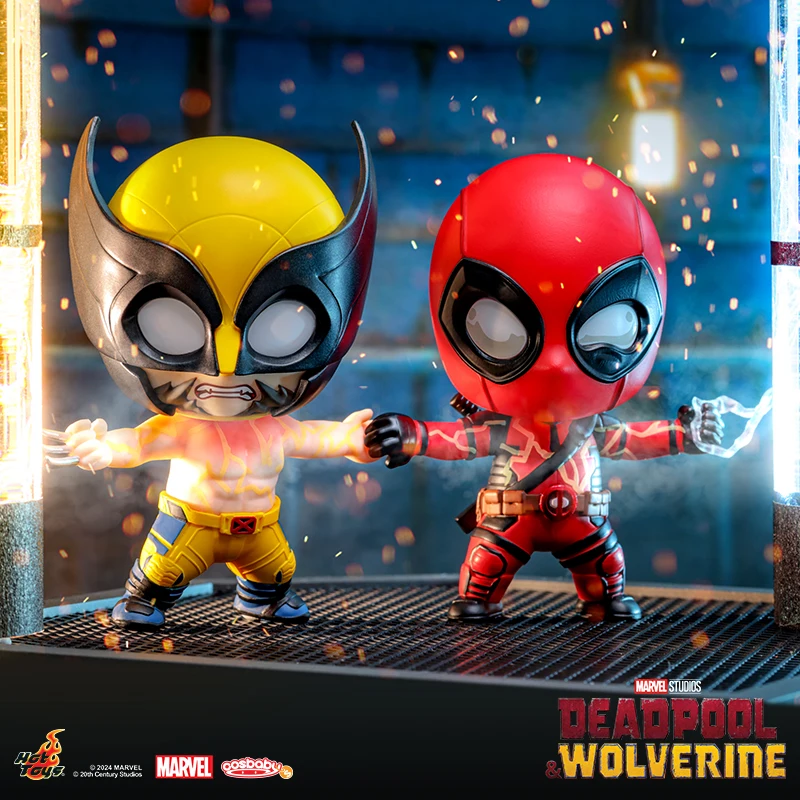 OFFICIAL Hot Toys Deadpool & Wolverine Power Disrupting Version Cosbaby Bobble-Head Collectible Set Figure Christmas Gifts