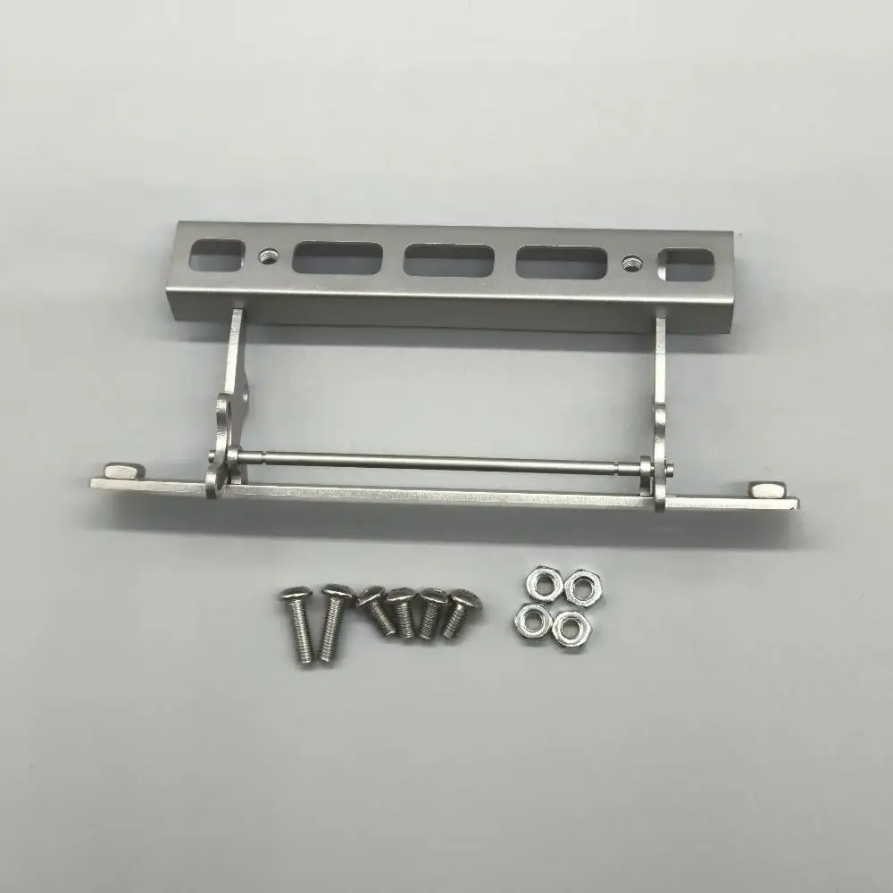 Soporte giratorio frontal plateado 770S, actualización de bisagra abatible para 1/14 Tamiya RC, Control remoto, juguete, remolque, Tractor, accesorios de coche DIY