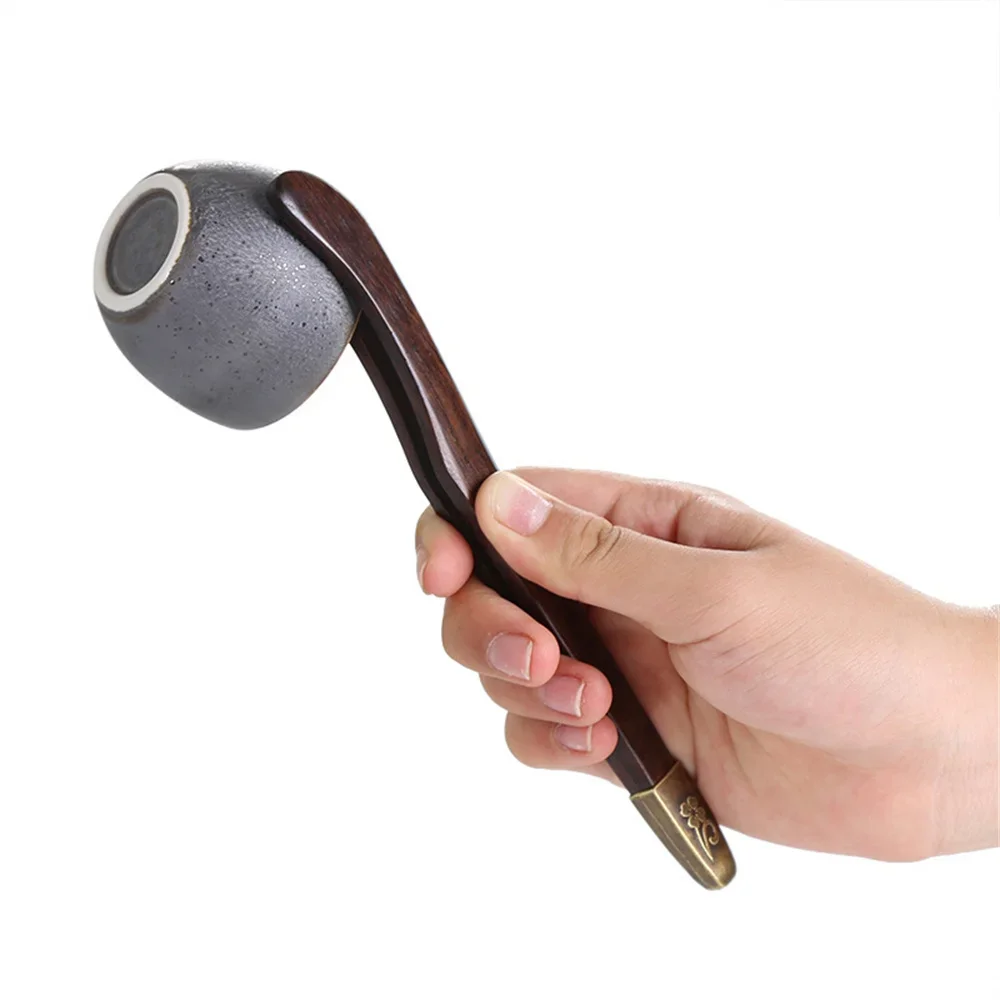 

Ebony Alloy Tea Clips, Natural Bamboo Tongs with Non-Slip Sawtooth for Easy & Safe Teacup Handling, Gift for Tea Lovers